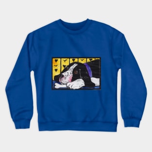 Sad Potatoe, Beagle Puppy with Bone Crewneck Sweatshirt